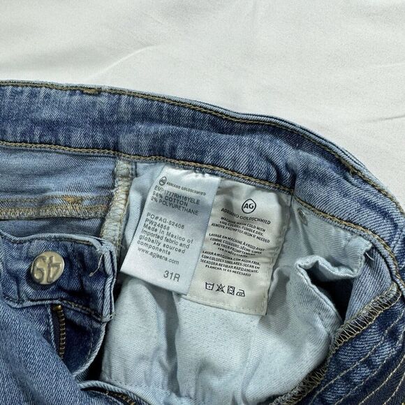 AG ADRIANO GOLDSCHMIED Farrah Skinny Ankle Fray Hem High Waist Ankle Jeans 31 R - Picture 6 of 15